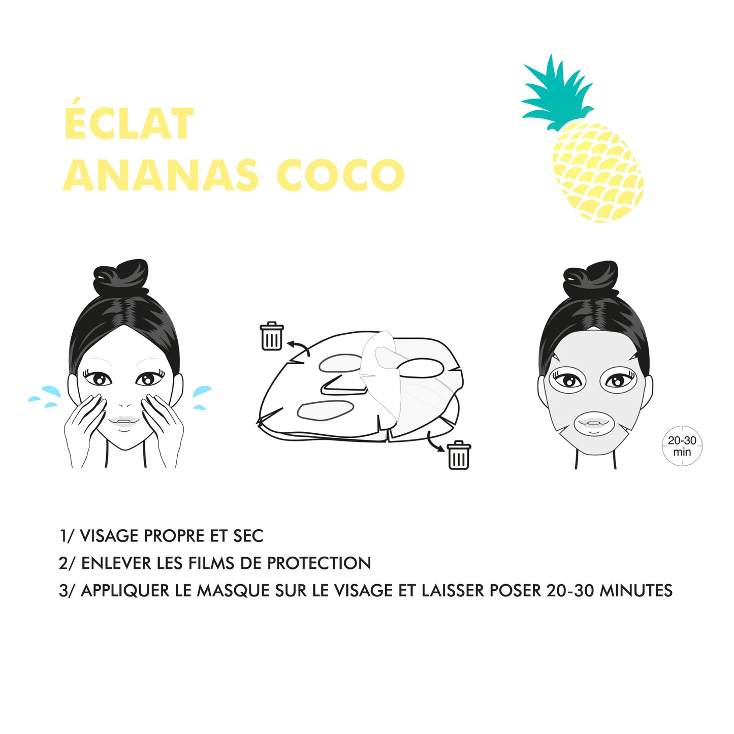 Masque visage- ÉCLAT ANANAS COCO