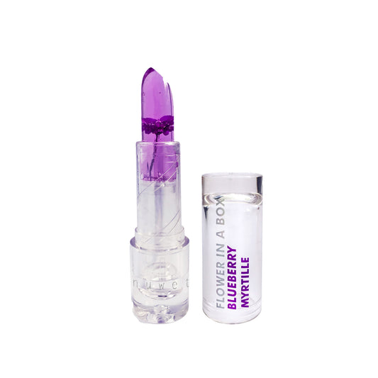 Glossy lipstick - FLOWER IN A BOX PURPLE (Blueberry)