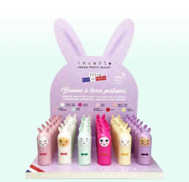 Bunny lip balms display