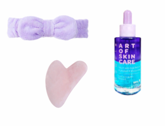 BIENTÔT DISPONIBLE - Coffret sérum skincare - SERUM HYDRATANT, GUA SHA & BANDEAU