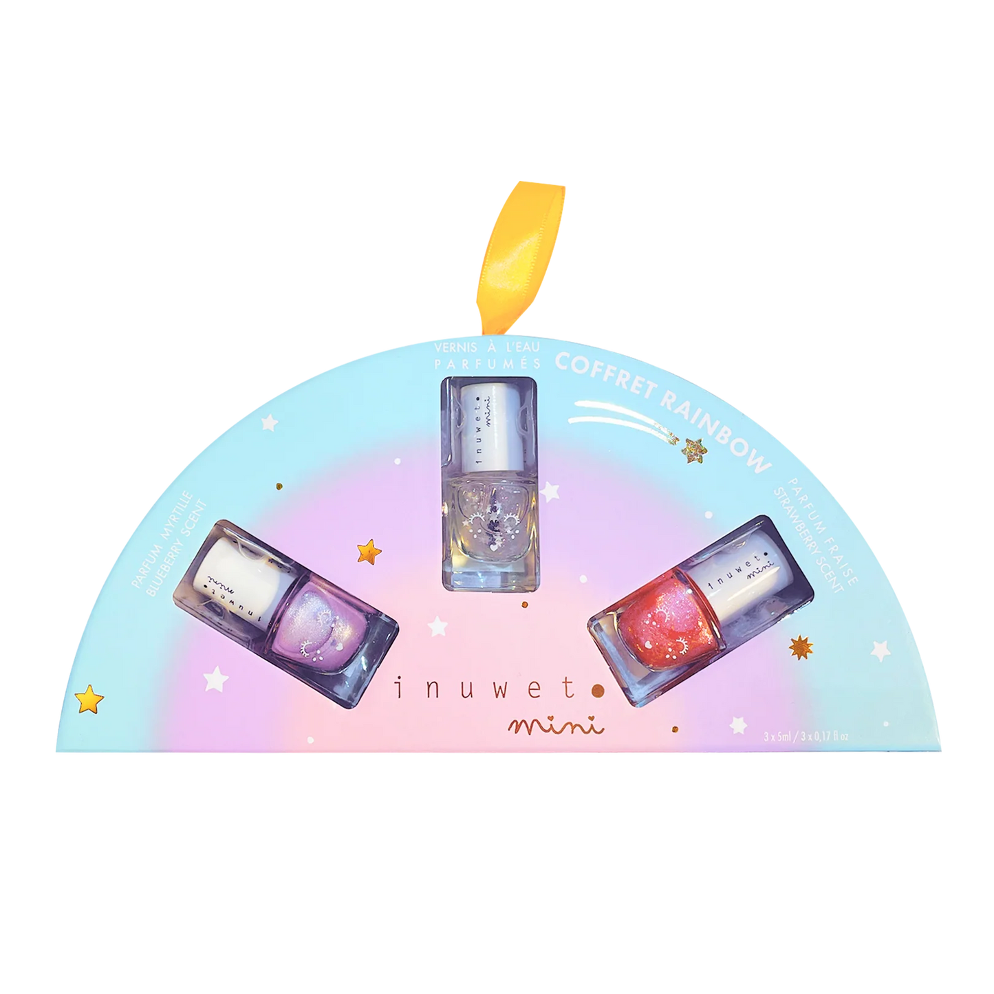 BIENTÔT DISPONIBLE - Coffret rainbow - TRIO VERNIS - MYRTILLE, ÉTOILE & FRAISE