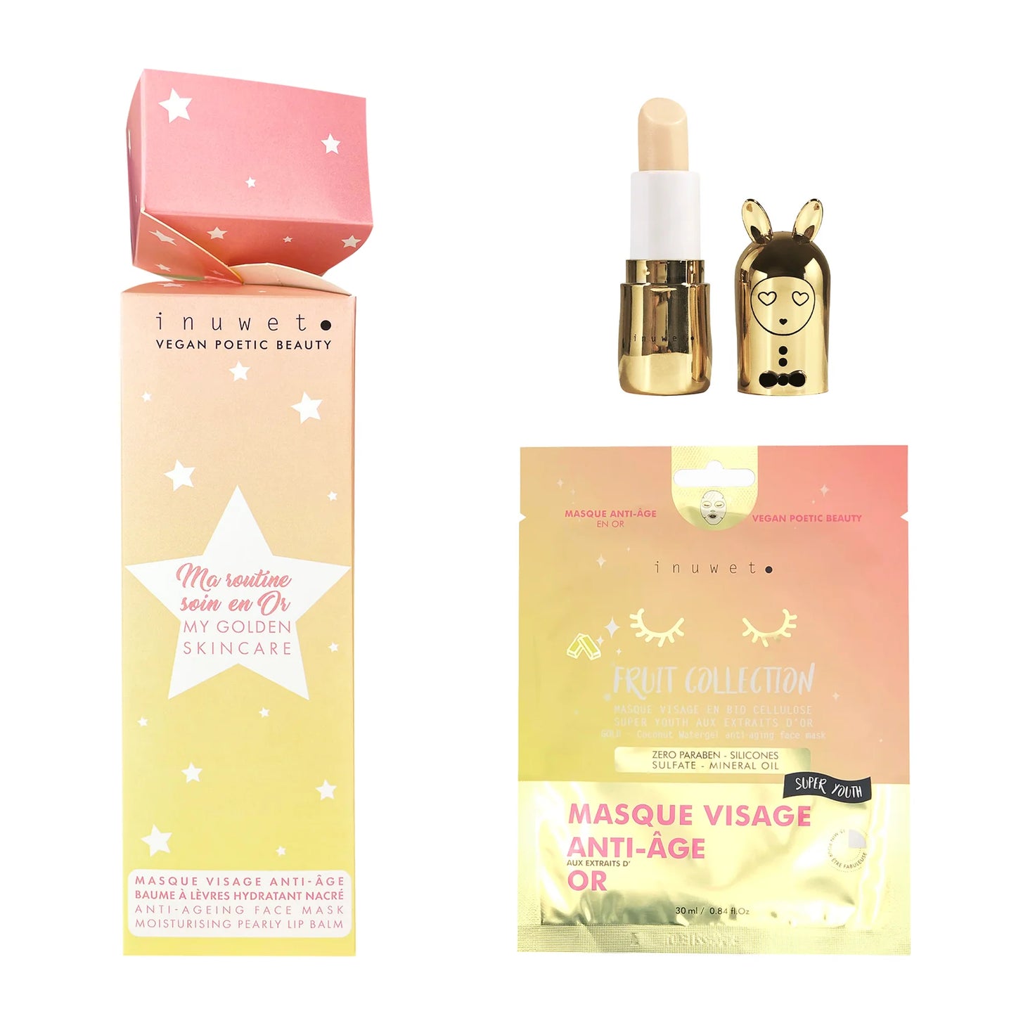 BIENTÔT DISPONIBLE - Coffret cracker - MA ROUTINE SOIN EN OR