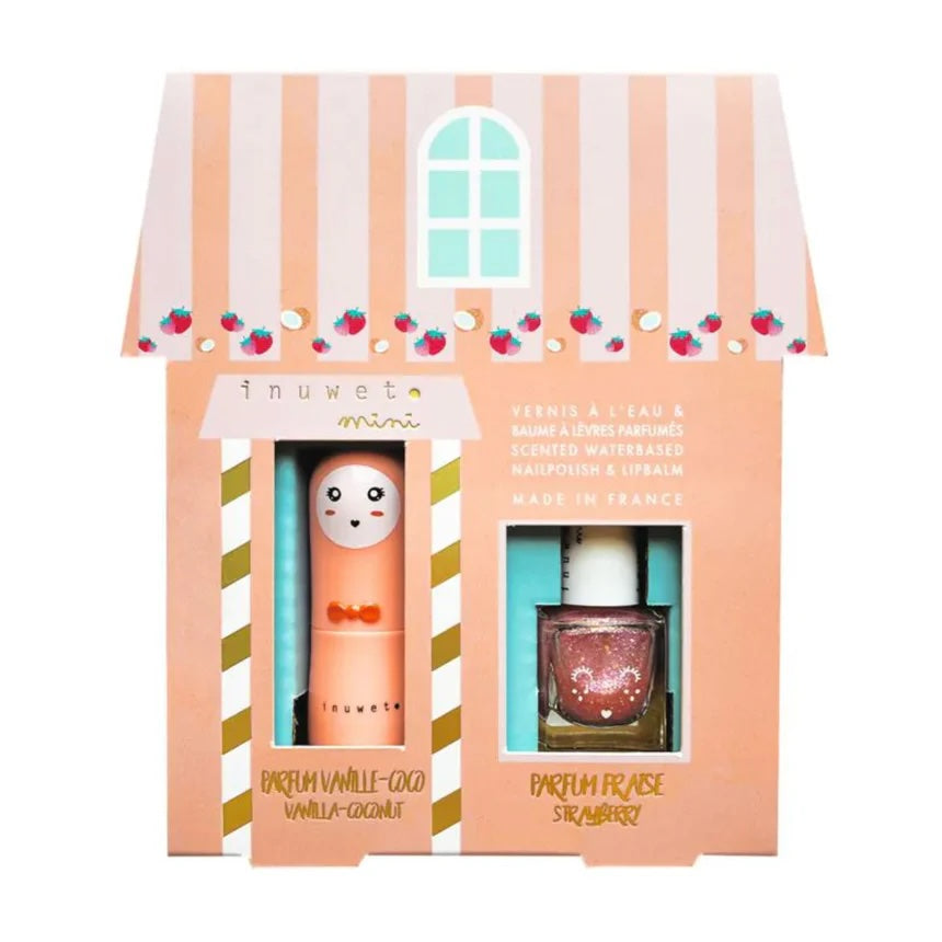 DUO JULIETTE PÊCHE - BAUME VANILLE-COCO + VERNIS FRAISE